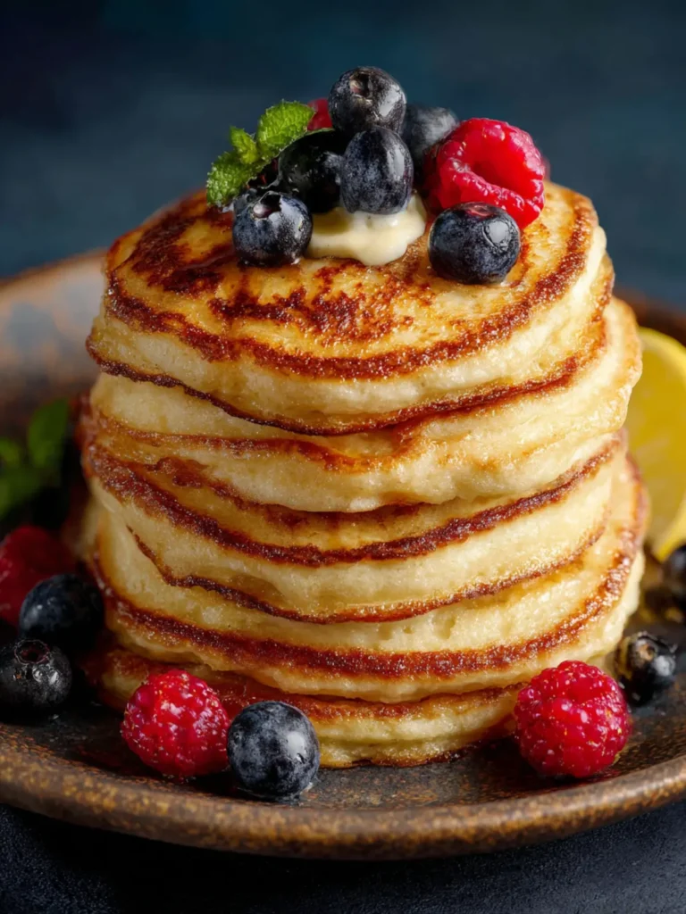 vegan lemon ricotta pancakes First Image